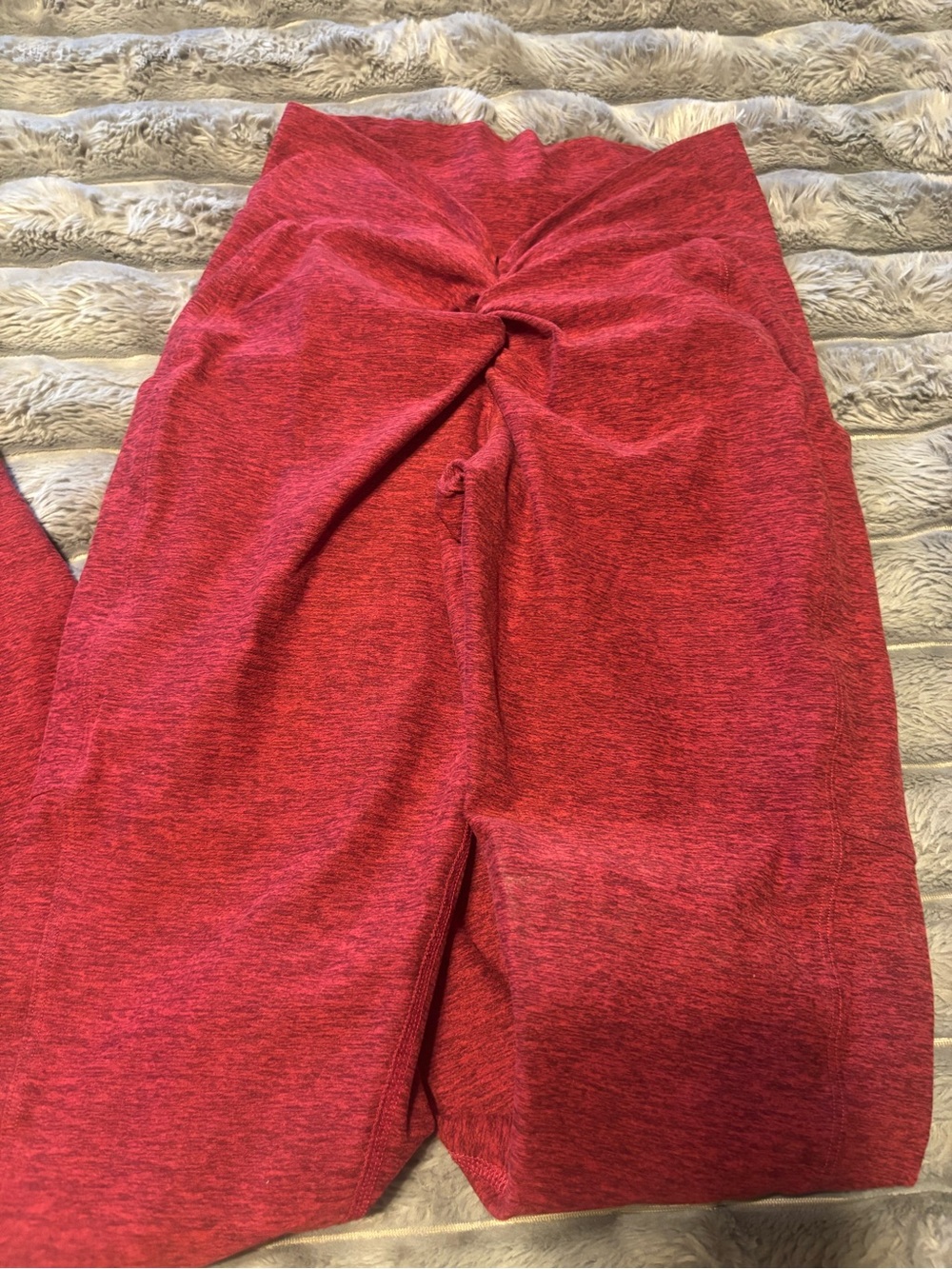Bombshell Sportswear Heathered Red High-Waist Leggings